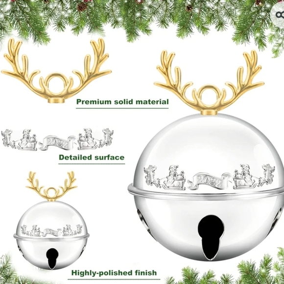 Uniblue 2022 Christmas Sleigh Bell Ornament - Picture 3 of 6